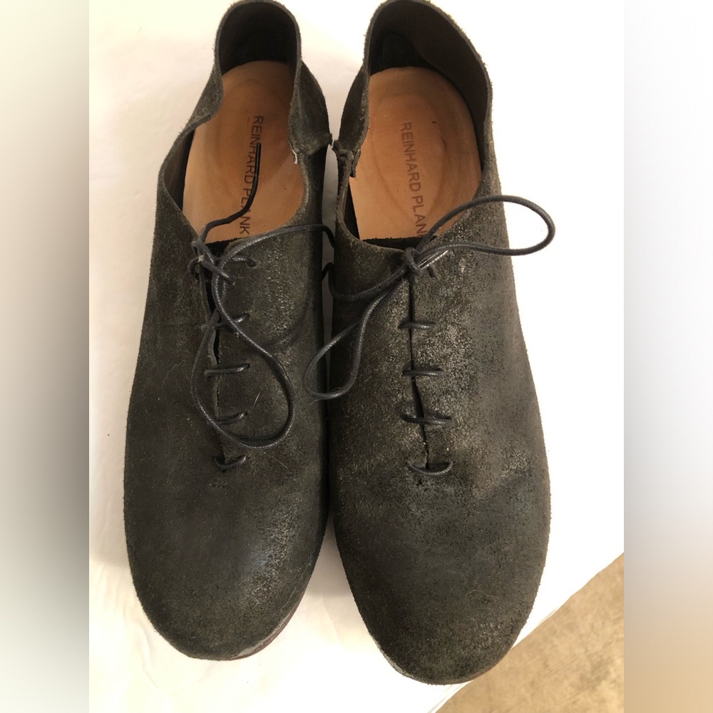 Reinhard Plank Shoe Black Lace-up  Shoes Size 39 Bohemian Hippie Avante Garde